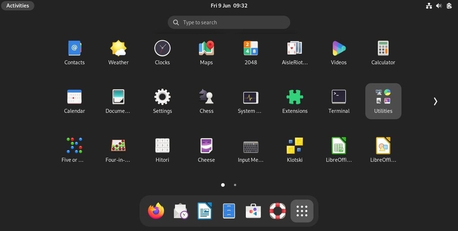 Full-screen menu on Gnome-Shell