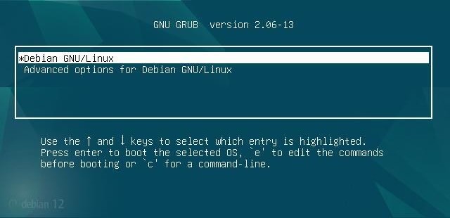 Installation: reboot on GRUB