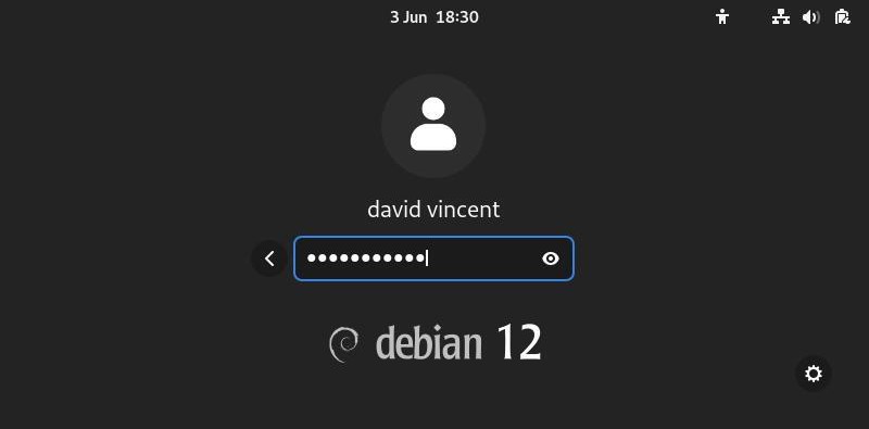 Debian: login screen