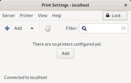 System-config-printer: default interface