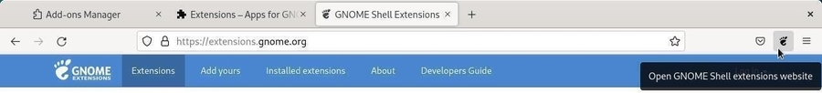 On line Gnome-Shell extensions