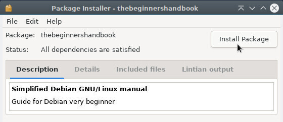 GDebi: installing a .deb file