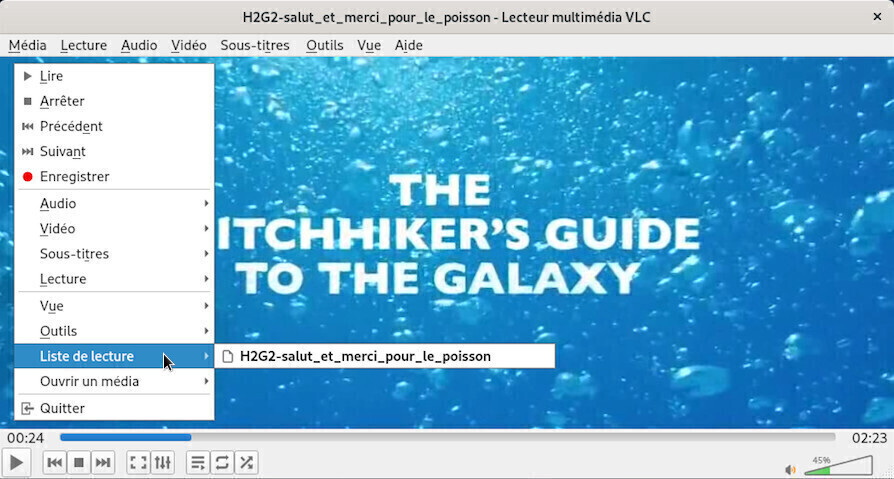 VLC : lecteur multimédia sur Gnome-Shell