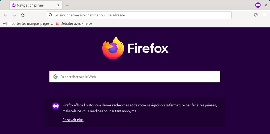 Firefox en navigation privée