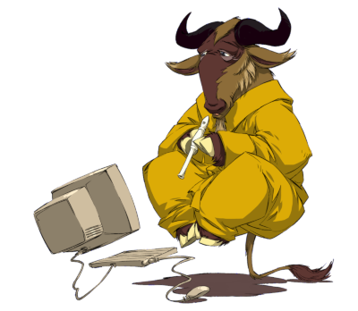 GNU en lévitation par Nevrax Design Team - GPLv3
