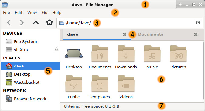 Presentation of the Thunar file manager