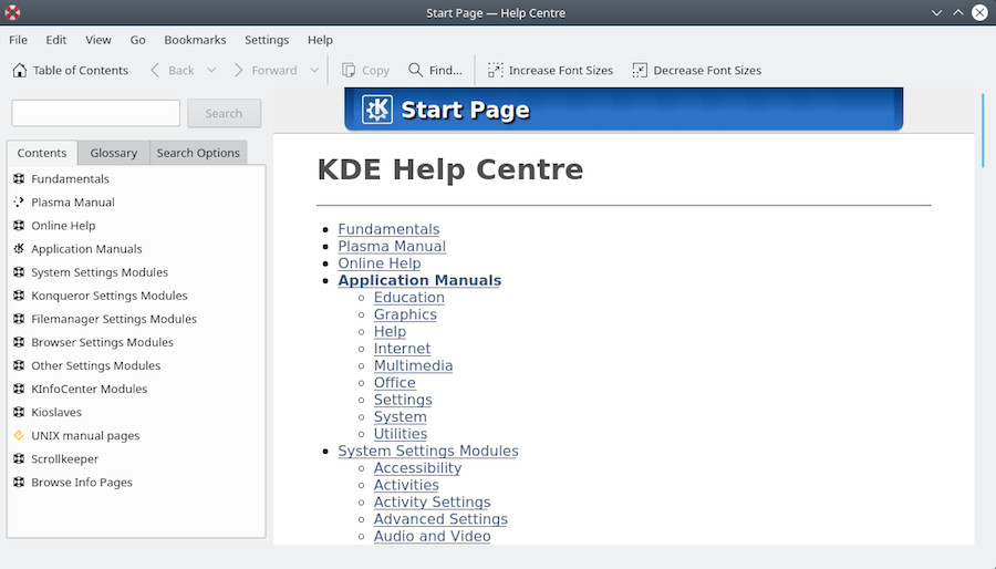 KDE Help Centre