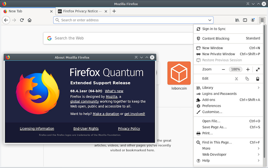 Firefox on Debian