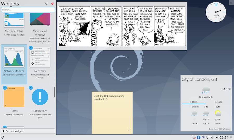 KDE and the graphical components