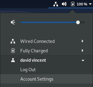 Account settings launcher