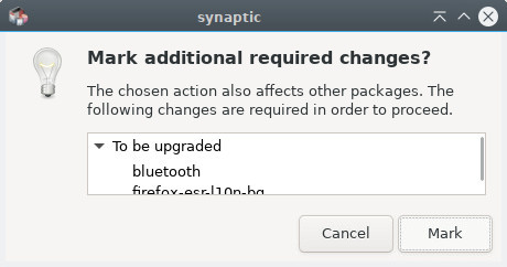 Synaptic: change request list