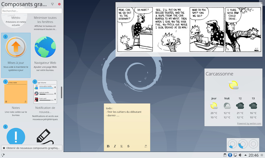 KDE et les composants graphiques