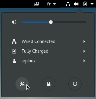 Gnome-Shell config launcher
