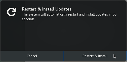 reboot to apply updates