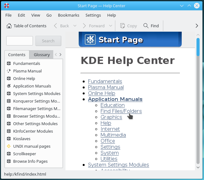 KDE Help Center