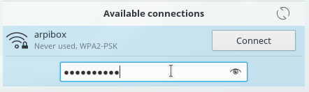 KDE: network private key