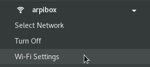 network configuration menu