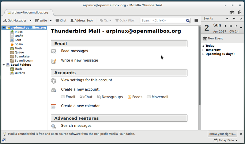 Thunderbird: default display