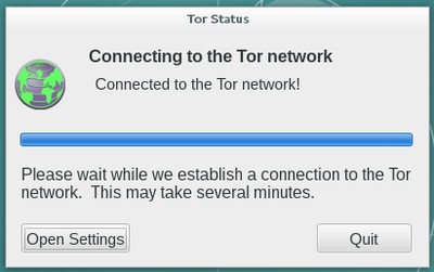 TorBrowser: connecting to the Tor network