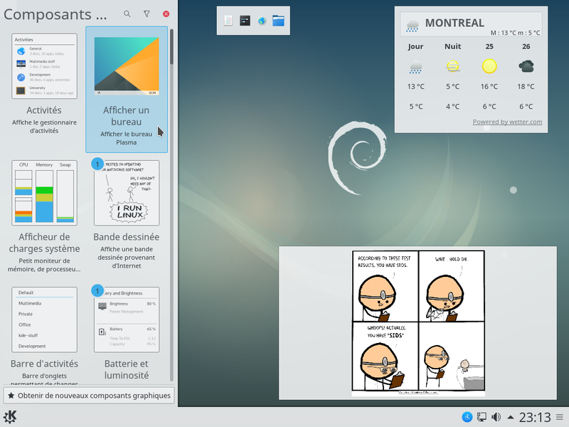 KDE et les composants graphiques
