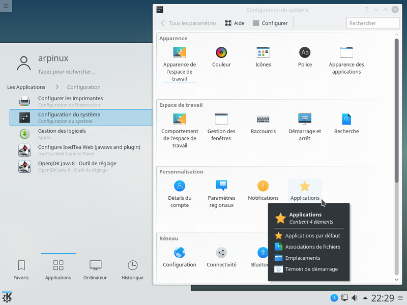 Configuration de KDE sur Debian