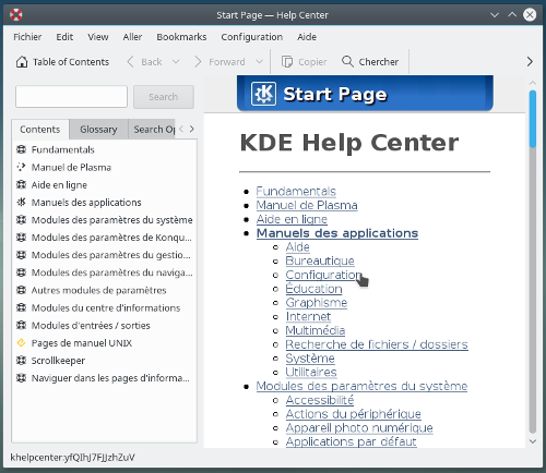 Le centre d’aide KDE sur Debian 9
