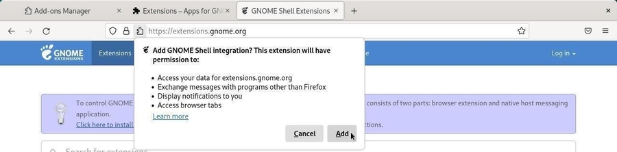 Add Gnome Shell integration
